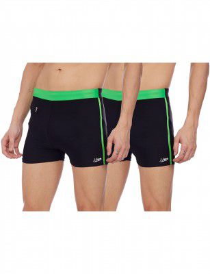 I-Swim Mens Costume Is-010 Size 2Xl Black/Lime With Is-010 Size 2Xl Black/Lime Pack Of 2 And Swimming Goggles Is-506