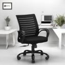 IAFA Diego Mid Back Ergonomic Office Chair with Heavy Duty Black Metal Base Mesh Office Arm Chair