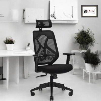 IAFA Ergolux High Back Ergonomic Office Chair with Ad Heavy Duty Metal Base Mesh Office Adjustable Arm Chair  (Black, Grey, DIY(Do-It-Yourself))