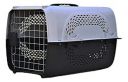 IATA Approved Pet Travel Carrier Plastic Handle Hinged Door Folding Crate Transport Box...