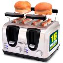 IBELL 130G 2-in-1 Bread Toaster, 4 Slices, with Detachable Bun Warmer Grill...