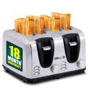 iBELL 2-in-1 Bread Toaster, 4 Slices, Dual Controls, Auto Pop Up...