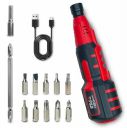 iBELL BS03-06 6.35mm Electric Screwdriver and Contactless Tester for Home, powered by 3.6V Li-Ion battery/USB Micro-B charging port, Wire Breakpoint Finder with LED worklight & 10 screw bits...