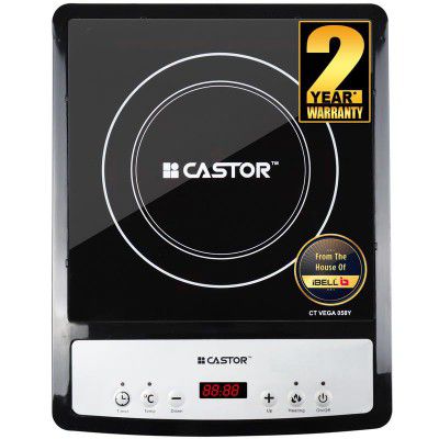 iBELL Castor VEGA Induction Cooktop 2000W, Auto Shut Off and Over Heat Protection, 2yr Warranty (Black)