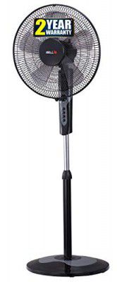IBELL CHROME10 5 Leaf Pedestal Fan with Timer. High Speed motor - Black