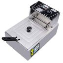iBELL DF610M Electric Deep Fryer 6 Litre Stainless Steel 2500W with Variable Temperature Control, Silver...