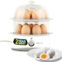 IBELL EG014Y Egg Boiler - 14 Eggs, 210 Watt, 2 Trays, 3 Boiling Modes, Auto Shutdown Function...