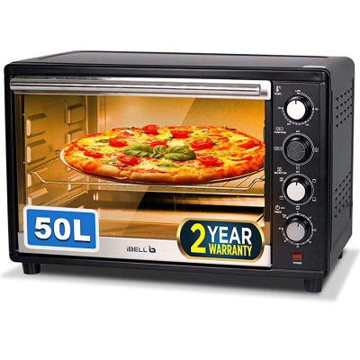 iBELL EO500G | OTG 50 Litre, Convection Oven Toaster Griller with Motorized Rotisserie, 2000 Watt