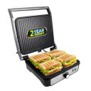 iBELL SM1320G Sandwich Maker Grill and Toast Electric,, 2000W, Big Size Fits 4 Bread Slices, Thermostat Knob (Silver, 35 x 32 x 10.5 cm)...
