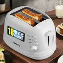 iBELL TOAST600M Auto Pop-up Bread Toaster 2 Slices, 750W, 7 Browning Modes and Removable Crumb Tray (White)...