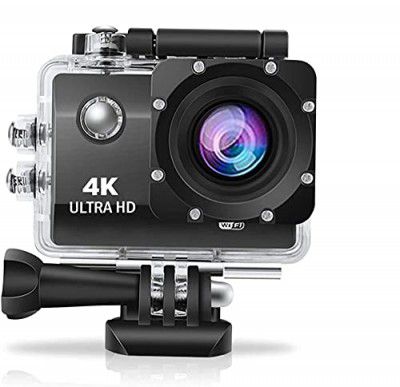 IBS 4K 30FPS Action Camera Ultra HD Underwater Camera 170 Degree Wide Angle 98FT Waterproof Camera (4K AC), Black, Digital Zoom