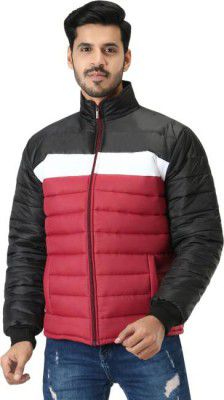 Ico Blue Star Men Colorblock Puffer Jacket