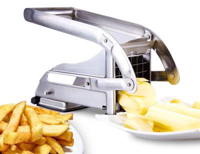 ICO Stainless Steel 2-Blade French Fry Potato Cutter, White