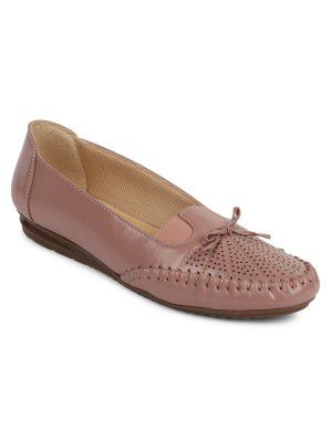 ICONICS Womens Pink Ballerinas Ballet Flat