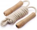 IDELLA 1 Pcs Cotton Braided Jump Rope for Kids with Wooden Handle...