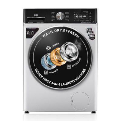 IFB 10 Kg/7 Kg/3 Kg 3-in-1, AI Powered, Fully Automatic Washer Dryer Refresher (IFB Laundrimagic®, EXECUTIVE PLUS ZXS, 9 Swirl Wash, Eco Inverter Technology, Rich Silver)