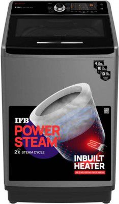 IFB 11 kg Power Dual Steam, Inbuilt Heater 4 years Comprehensive Warranty? Fully Automatic Top Load Washing Machine with In-built Heater Grey  (TL-SIBS 11.0KG AQUA)