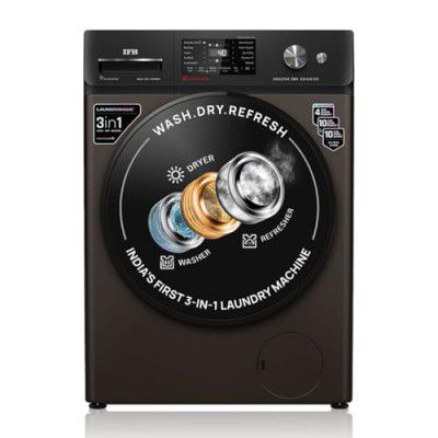 IFB 9/6/3 kg Fully Automatic Washer Dryer , AI Powered, 100% Dry Clothes, 9 Swirl Wash Mimic Handwashing, WiFi & Eco Inverter Motor (WDR Executive ZMN, Mocha)