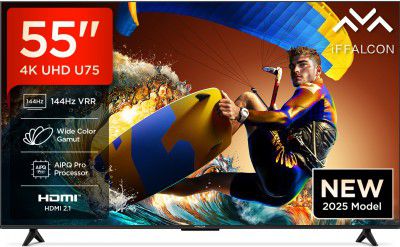 iFFALCON U75 (55") Ultra HD (4K) LED Smart Google TV with 144 Hz VRR (55U75)