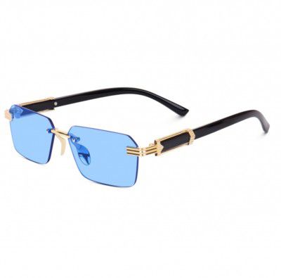 IFLASH Retro Rimless Sunglasses Rectangle Women Men Vintage Frameless Sun Glasses Fashion Frameless Square Tinted Glasses