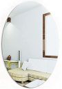 IGNITO oval shape adhesive mirror sticker for wall on tiles bathroom bedroom living room unbreakable plastic wall mirror 30 * 20 cm...