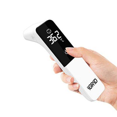 iGRiD Infrared Non-contact Digital Forehead Thermometer with Instant Precision Reading Fever Alarm Memory (IGT023 White)