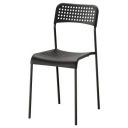 Ikea ADDE Chair Black Indoor/Outdoor Back Rest...