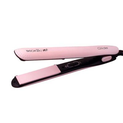 Ikonic Glide Hair Straightener | Ceramic Coated Floating Plates | Quick Heat Up | Switch Light Inidcator |Compact Design | Travel Friendly | for All Hair Types, Peach