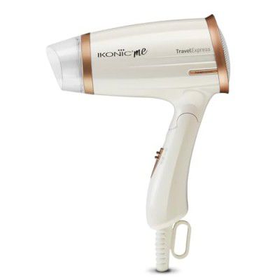 Ikonic Travel Express Hair Dryer Adustable Two Speed Setting Fast Drying 1400W, Compact Design Travel Friendly, All HAir Type, For Men & Women