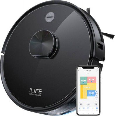 ILIFE A20 Robotic Vacuum Cleaner Reusable Dust Bag (WiFi Connectivity, Google Assistant and Alexa)  (Black)