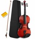 Imaginea 4/4 Violin Full Size with Bow, Rosin, Carrying Hard Case, Wood Materials, Safe and Non-Toxic, and Beautiful Musical Instrument for Beginners, Adults, Kids, and Students (Brown)...