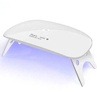 IMGOFU UV LED nail dryer Mini Gel nail lamp Portable Curing light for Gel Nail Polish, 2 Timing Setting 45s/60s, 5w(white)
