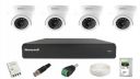 Impact by Honeywell 2 MP CCTV KIT with 4 Channel DVR I 4 Dome Cameras I 1 TB Hard Disk & accesories I Made in India I White...