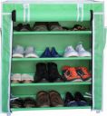 Imperial fur Metal Collapsible Shoe Stand  (Green, 4 Shelves, DIY(Do-It-Yourself))...