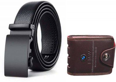Imperior Wallet & Belt Combo (Black, Brown)
