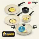 IMPEX 6 Pcs Nonstick Granite FKTM 6 Festival Gift Set Induction Bottom Non-Stick Coated Cookware Set  (Aluminium, 6 - Piece)...