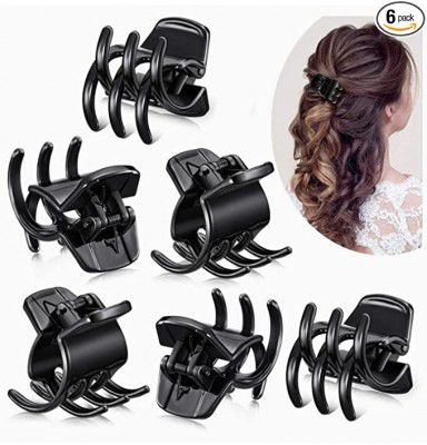 Imported 6 Pieces Hair Claw Clips Medium Size Hair Claws Hair Styling Accessories in 1.3 Inches for Women Girls