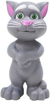 Impressions Talking Tom Cat Toy for Kids Speaking Repeats What You Say - Best Gift  (Grey)