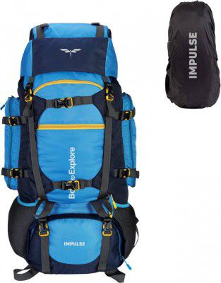 IMPULSE  80 Litres Keep Discovering Heavy Waterproof Rucksack Trekking Hiking Camping Outdoor Camps Luggage Bags - 80 L  (Blue)