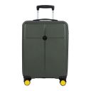 Impulse Berlin 8 Wheels 55 Cm Small Cabin Trolley Bag Hard Sided PP 4 Wheel Spinner, Unbreakable Trolley Bag with Combi Lock, (Green Yellow)...