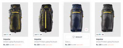Impulse Rucksacks Upto 82% Off