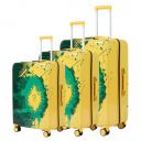 Impulse Tangerine Polycarbonate (PC) Set of 3 (Cabin + Medium + Large) Trolley Bag with 8 Wheels 360 Degree Wheeling System (Yellow)...