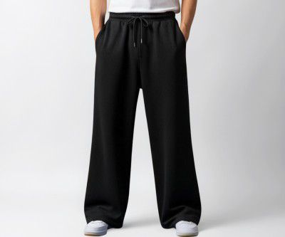 Imsa Moda Men’s Polycotton Loose Fit Track Pants | Comfortable Joggers with Elastic Waistband & Side Pockets 