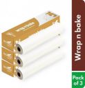 IMVELO Wrap n Bake Roll | 20 Meters Roll | Non-Greasy & Oil Proof | Parchment Paper  (Pack of 3, 60 m)...