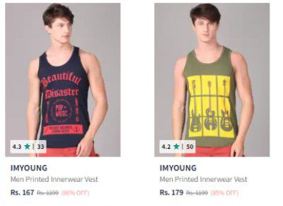 IMYOUNG Innerwear Vests Upto 86% Off 