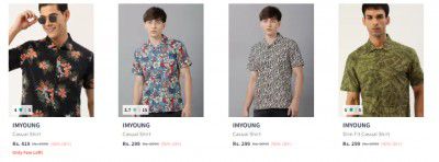 IMYOUNG Men's Shirts Upto 90% Off