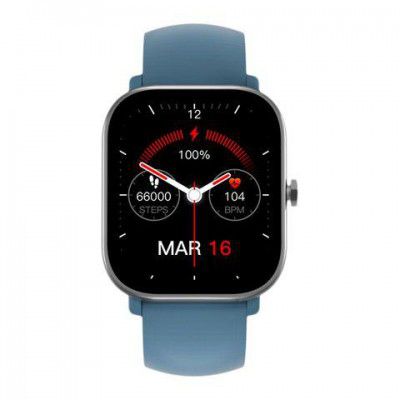 in base Urban Lite X Smartwatch with Activity Tracker (40.64mm IPS LCD Display, IPX68 Water Resistant, Blue Strap)
