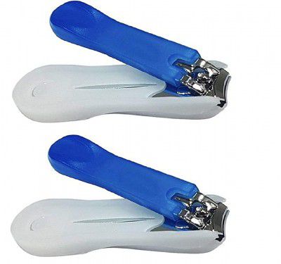 INAAYA Set Of 2 Nail Cutter Kit Set / Toenail Fingernail Clipper/Nail Clipper Set/Nail Cutter For Men Women Set Of 2 (Blue)