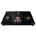 INALSA 3 Brass Burner Gas Stove with Toughened Glass Top...