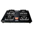 INALSA 4 Brass Burner Slim Cook Top|Euro Coated Tornado Burners|Dazzle InFini 4B...